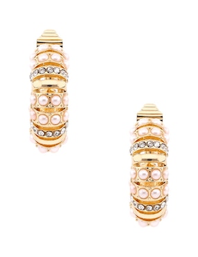 Aretes circular Anne Klein Award Winner con acabado pavé