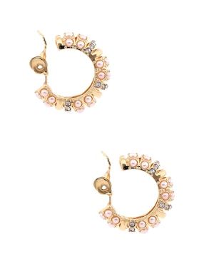 Aretes circular Anne Klein Award Winner con acabado pavé