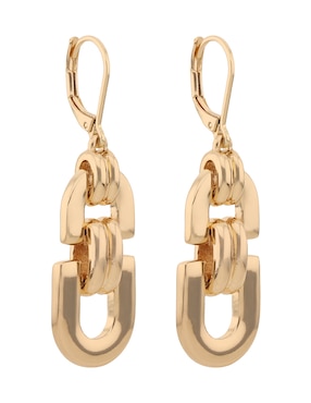 Aretes largos Anne Klein Legacy Links con acabado brillante