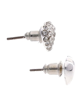 Set de aretes de corazón Nine West Duo Ears acabado pavé