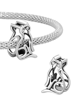 Charm de gato Miow kiki collection de plata P 925 zirconia