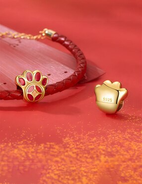 Charm de huella Miow kiki collection de plata P 925