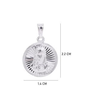 Dije redondo Boscaini sin colección jesucristo de plata P 925