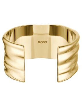 Brazalete Hugo Boss Ripple con acabado brillante
