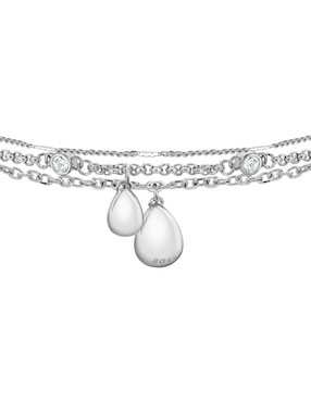 Brazalete Hugo Boss con cristal Selena con acabado brillante