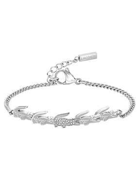 Pulsera Lacoste Crocodile con acabado brillante