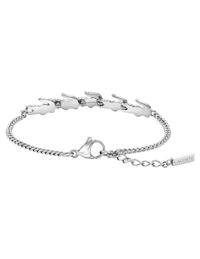 Pulsera Lacoste Crocodile con acabado brillante