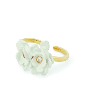 Anillo de flor Les Néréides Spring Ball cristal esmaltado