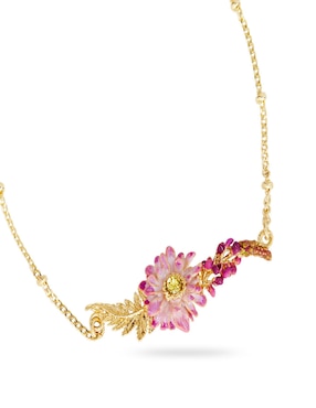 Pulsera Les Néréides flor cósmica con acabado baño de oro