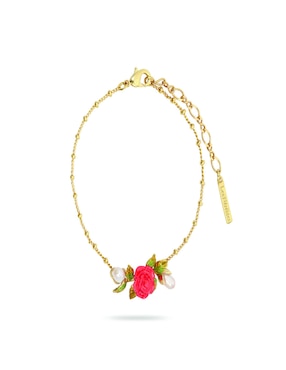Brazalete Les Néréides antica rosa con acabado baño de oro
