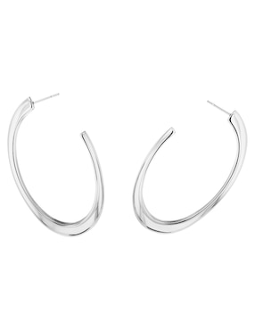 Aretes de aro Calvin Klein Modern Purity con acabado brillante