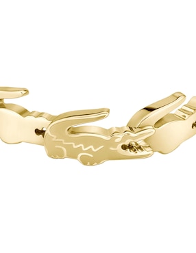 Aretes de aro ciruculares Lacoste con acabado brillante