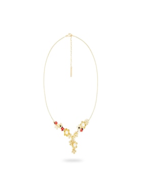 Collar de flor Les Néréides Lady Pearl de baño de oro