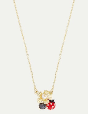 Collar de flor Les Néréides Lady Pearl de baño de oro 18 K