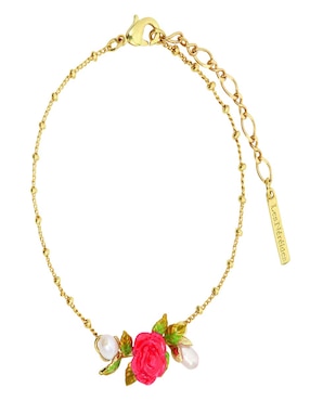 Collar Les Néréides Rosa Antica de baño de oro 18 K