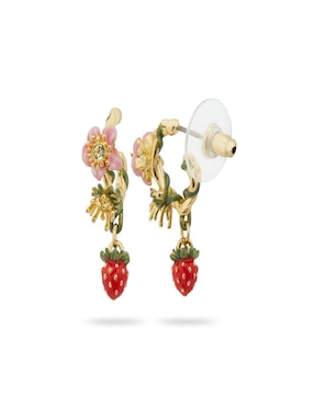 Aros de  flor Les Néréides Bountifuls Wood baño de oro