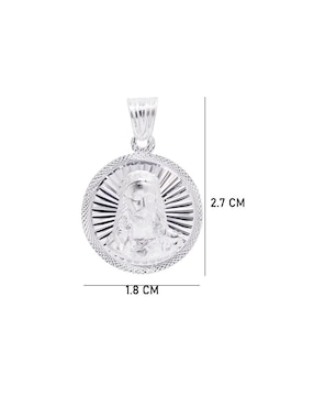 Dije redondo Boscaini sin colección jesucristo de plata P 925