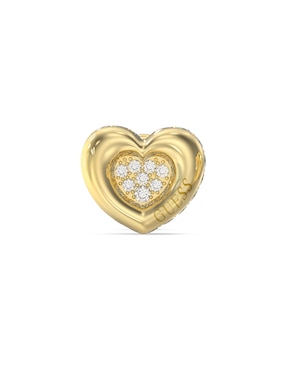 Aretes cortos de corazón Guess Love con acabado Pavé Circonita