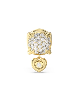 Aretes cortos de corazón Guess Love con acabado Pavé Circonita