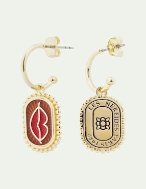 Aretes de aro de ojo Les Néréides Art of Divination con acabado baño de oro