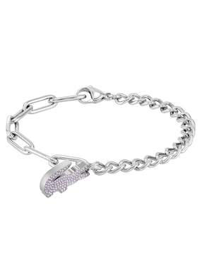 Brazalete Lacoste con acabado brillante