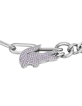 Brazalete Lacoste con acabado brillante