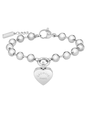 Brazalete Lacoste Love My Croc con acabado brillante