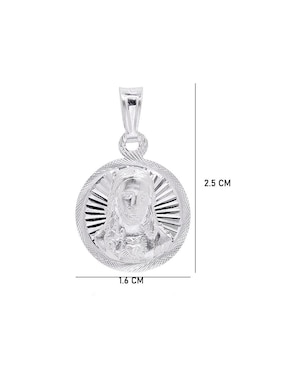 Dije circular Boscaini jesucristo de plata P 925