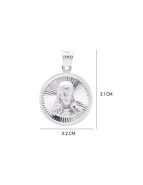Dije circular Boscaini de plata P 925