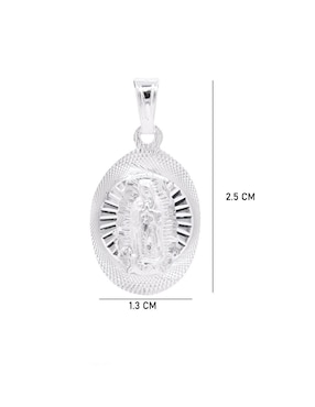 Dije ovalada Boscaini virgen de guadalupe de plata P 925