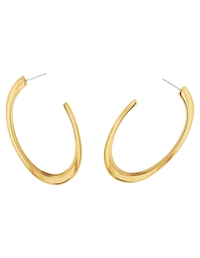 Aretes de aro Calvin Klein Modern Purity con acabado