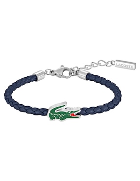 Brazalete Lacoste de piel Cutie Croc con acabado mate