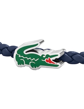 Brazalete Lacoste de piel Cutie Croc con acabado mate