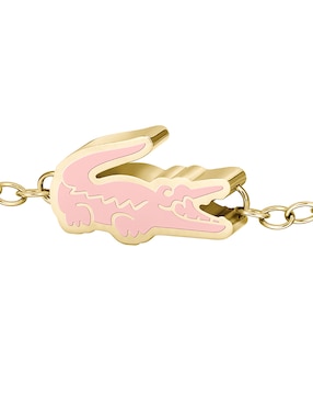 Brazalete Lacoste Cutie Croc con acabado brillante