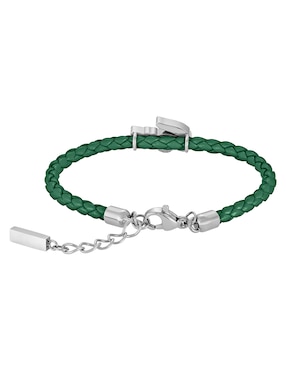 Brazalete Lacoste de piel Cutie Croc con acabado mate