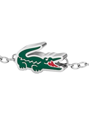 Brazalete Lacoste Cutie Croc con acabado brillante