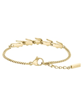 Pulsera Lacoste Crocodile con acabado brillante