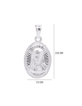 Dije ovalada Boscaini jesucristo de plata P 925