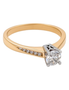 Anillo multi gemas circular Joyería M De Leon 14 k de oro amarillo zirconia pulido