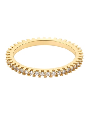 Anillo multi gemas circular Joyería M De Leon 14 k de oro amarillo zirconia pulido