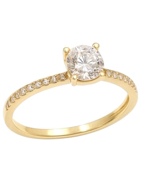 Anillo multi gemas circular Joyería M De Leon 14 k de oro amarillo zirconia pulido