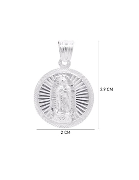 Dije circular Boscaini virgen de guadalupe de plata P 925