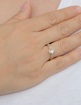 Set anillo circular Carré Forever Us P 925 de plata zirconia pavé