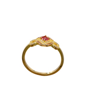 Anillo circular Carré P 925 de plata zirconia pavé
