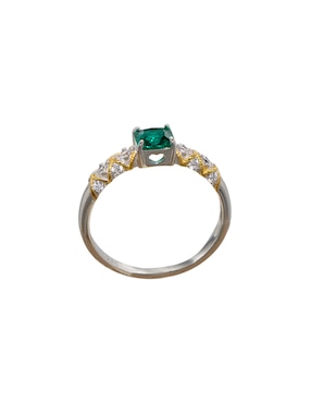 Anillo circular Carré P 925 de plata zirconia pavé
