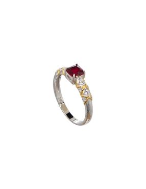 Anillo circular Carré P 925 de plata zirconia pavé
