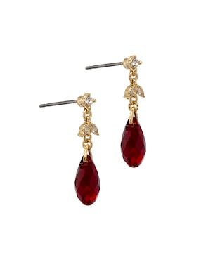 Aretes cortos de gota Aarré Briolettes con acabado pavé cristal
