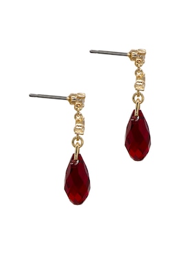 Aretes cortos de gota Aarré Briolettes con acabado pavé cristal