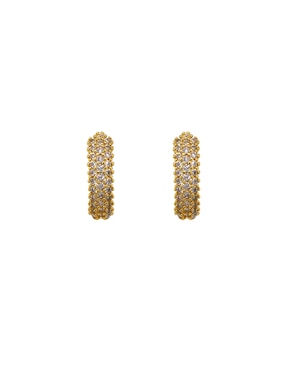 Huggies Carré con acabado pavé zirconia