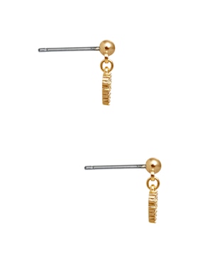 Aretes cortos de corazón Mossimo Silueta Corazón con acabado pavé cristal